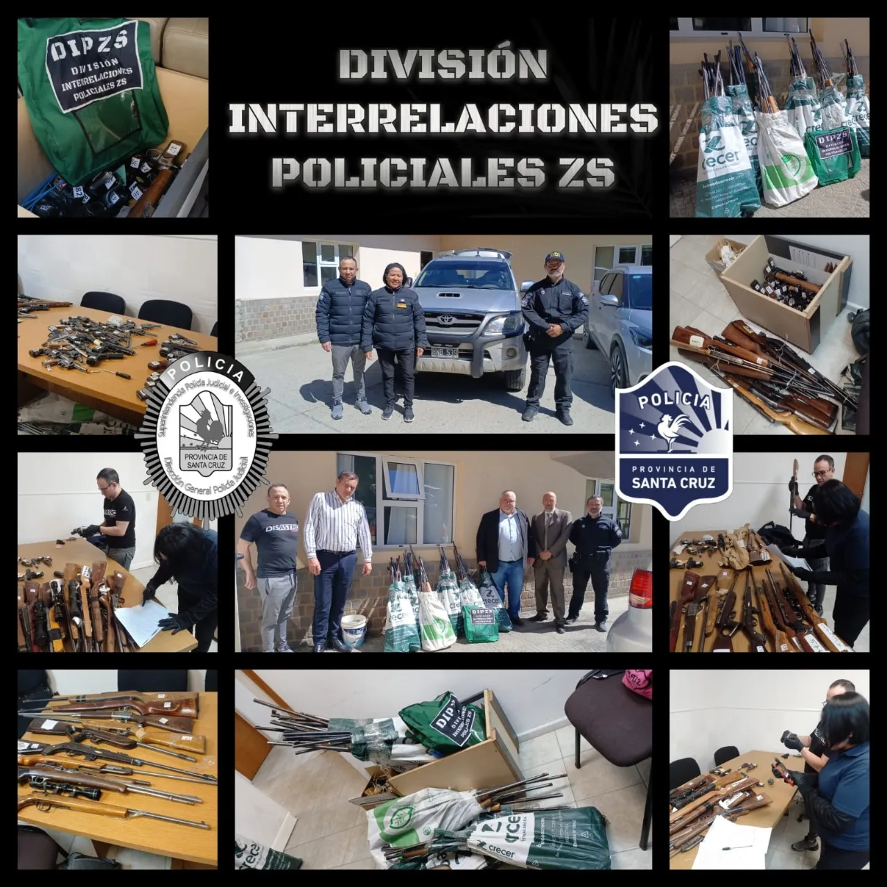Un operativo silencioso en la madrugada movió 114 armas judicializadas en Santa Cruz