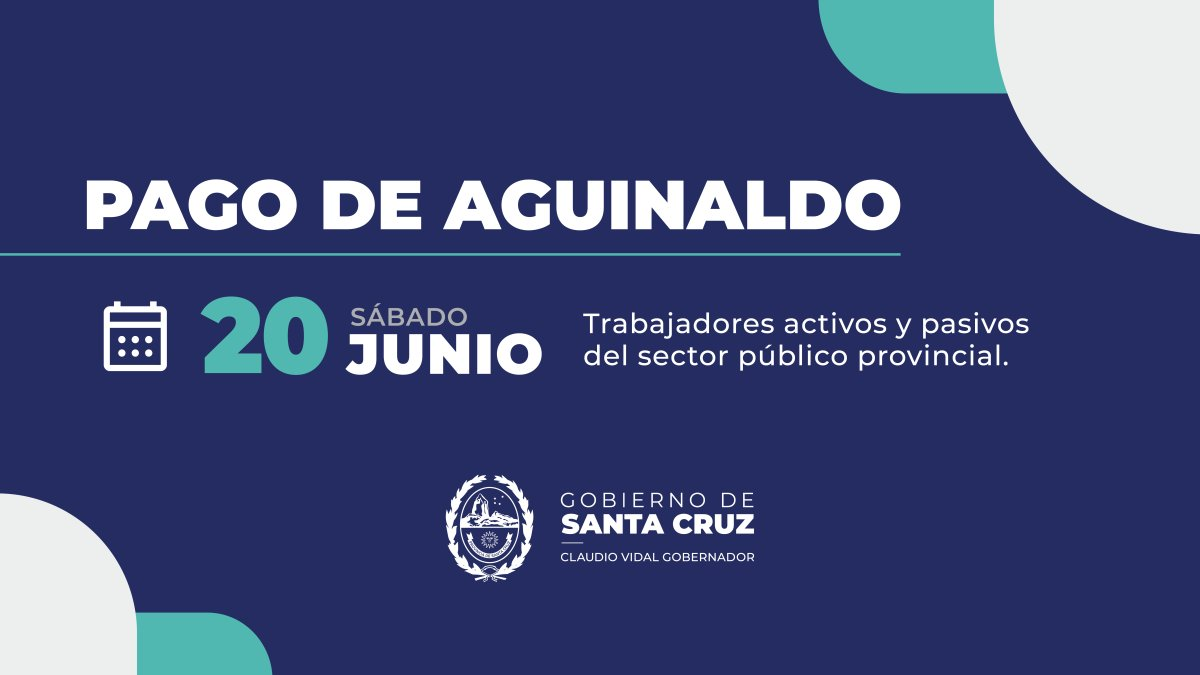 Sábado 20 El Gobierno de Santa Cruz anunció la fecha de pago del aguinaldo