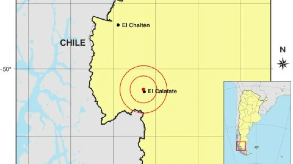 Sudoeste provincial Un sismo de magnitud 2,7 se registró en Santa Cruz y fue percibido en El Calafat